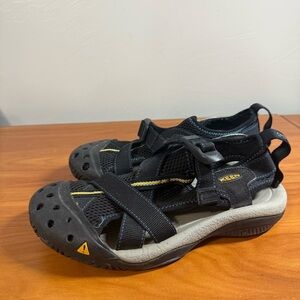 Keen Women Aqua Stop Water Resistant Closed Toe Sandal Water Shoe Hiking Black 8